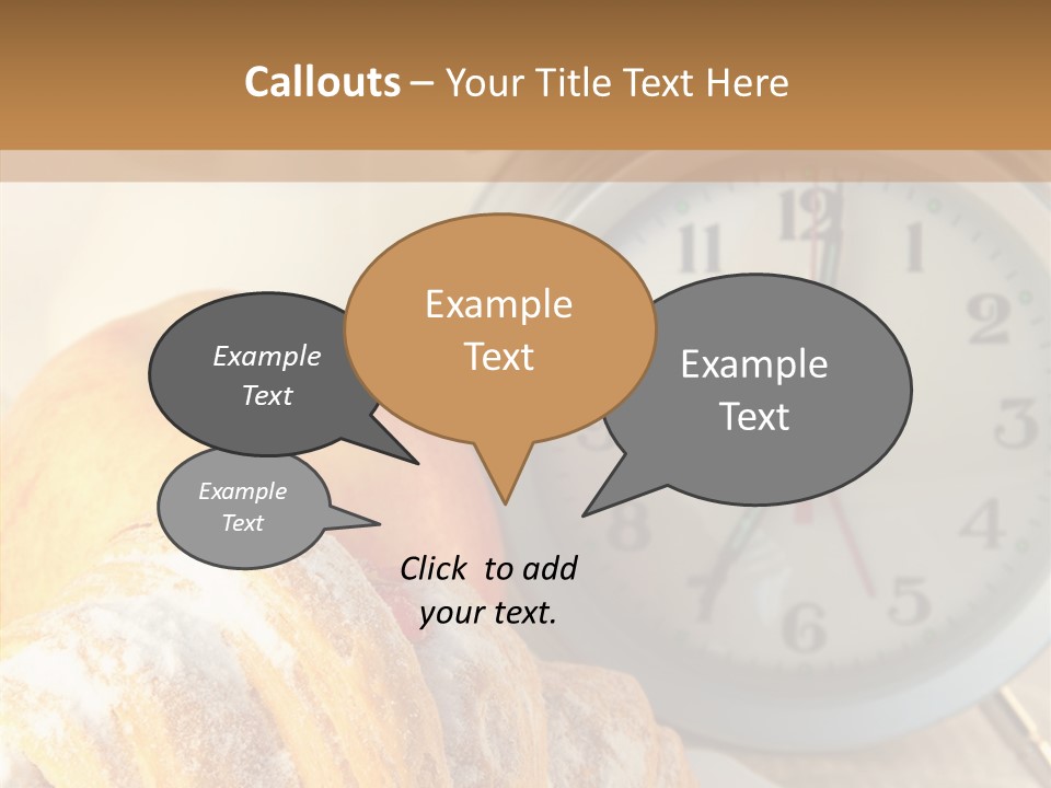 Nutrition Coffee Clock PowerPoint Template