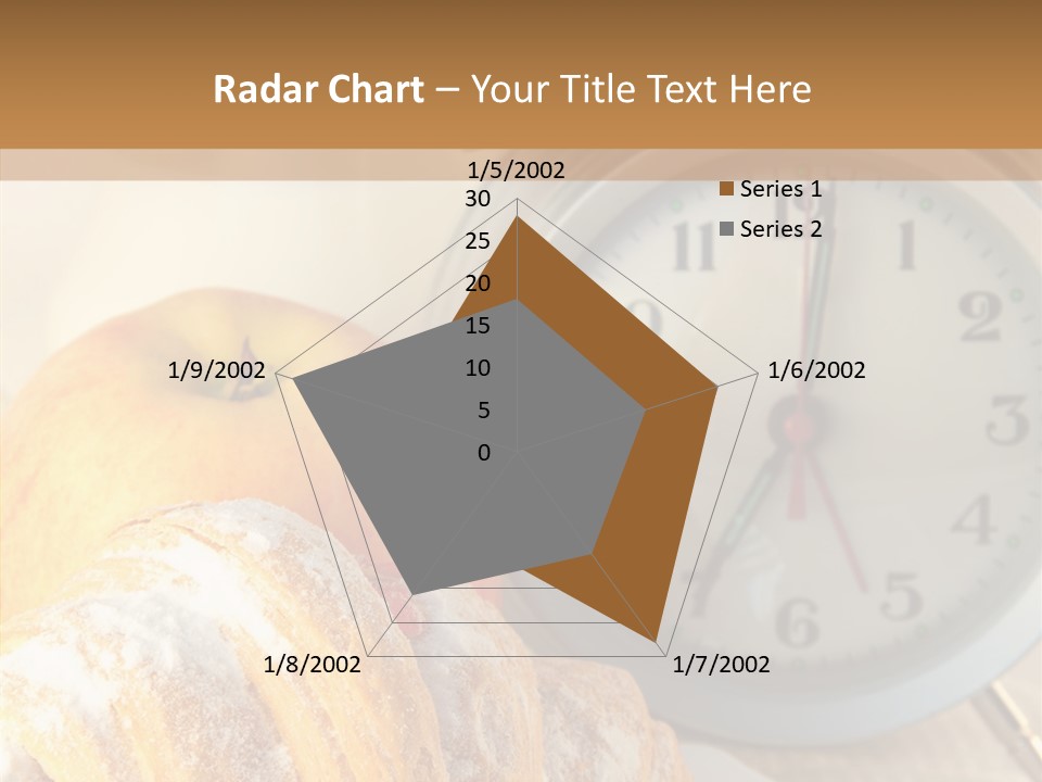 Nutrition Coffee Clock PowerPoint Template