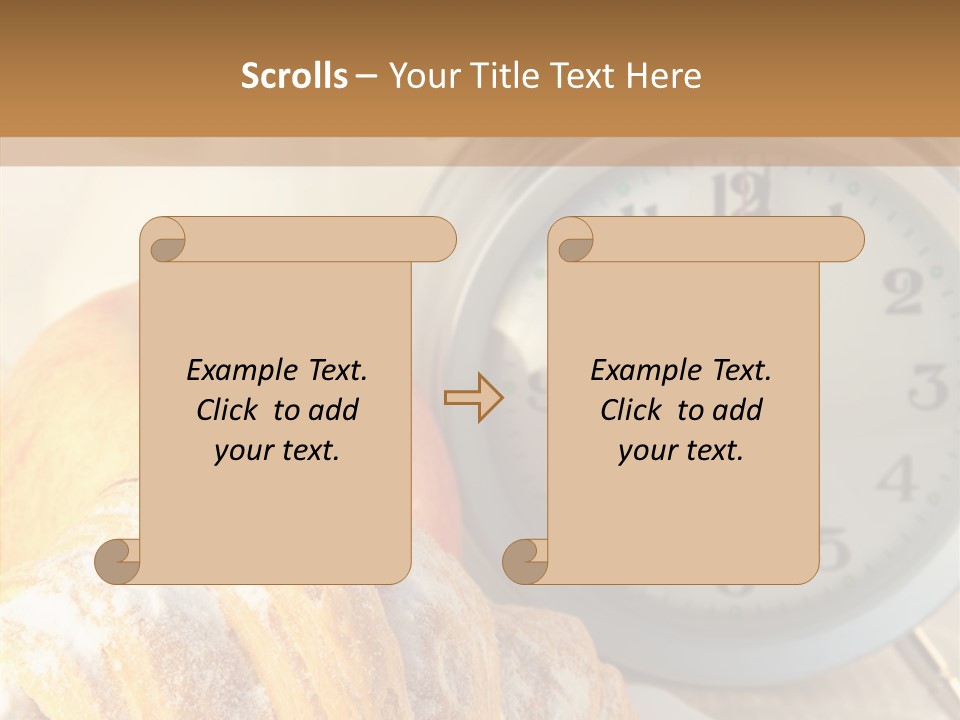 Nutrition Coffee Clock PowerPoint Template