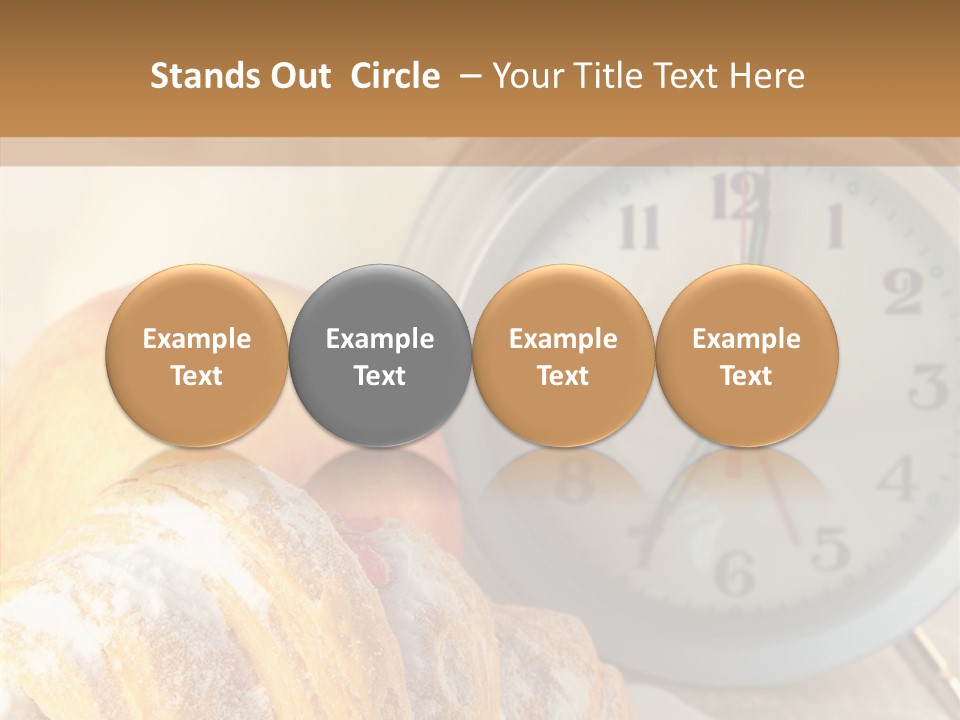 Nutrition Coffee Clock PowerPoint Template