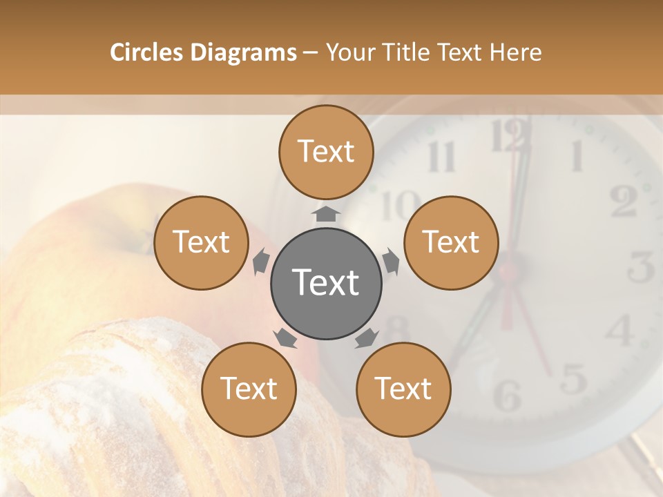 Nutrition Coffee Clock PowerPoint Template