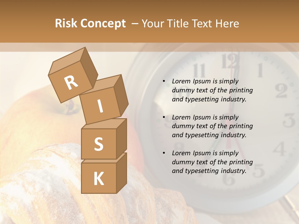 Nutrition Coffee Clock PowerPoint Template