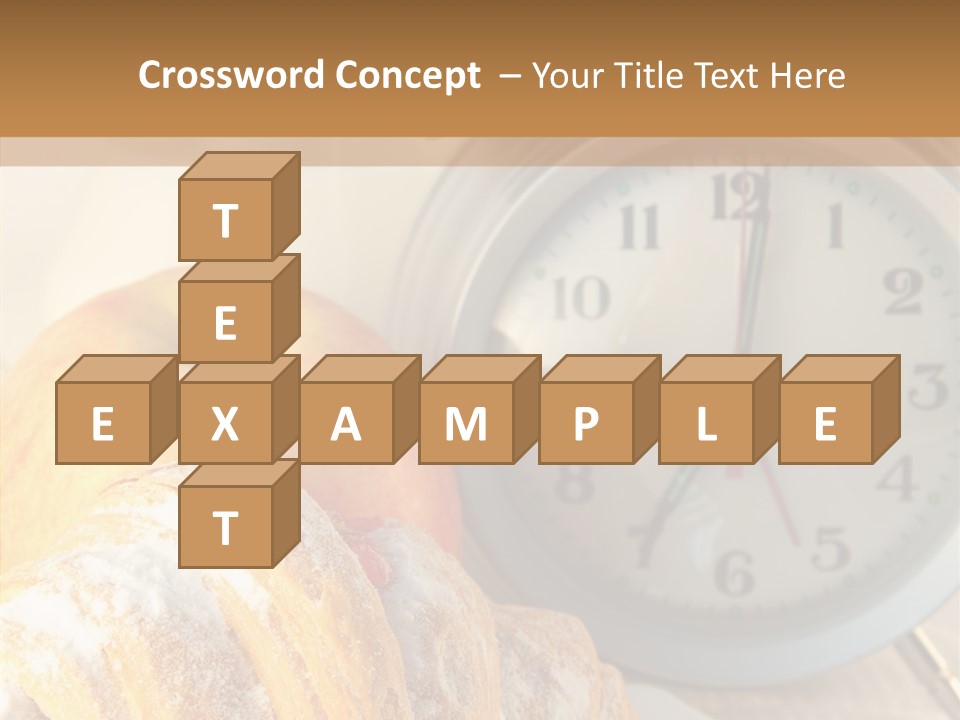 Nutrition Coffee Clock PowerPoint Template