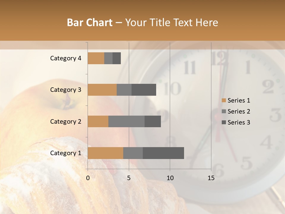 Nutrition Coffee Clock PowerPoint Template