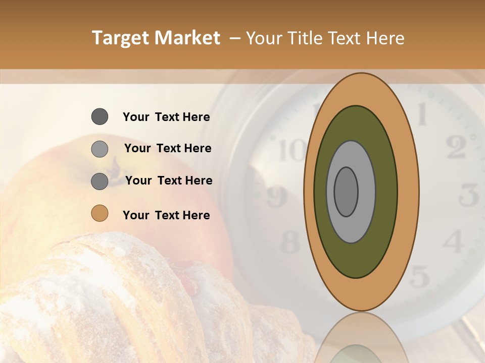 Nutrition Coffee Clock PowerPoint Template