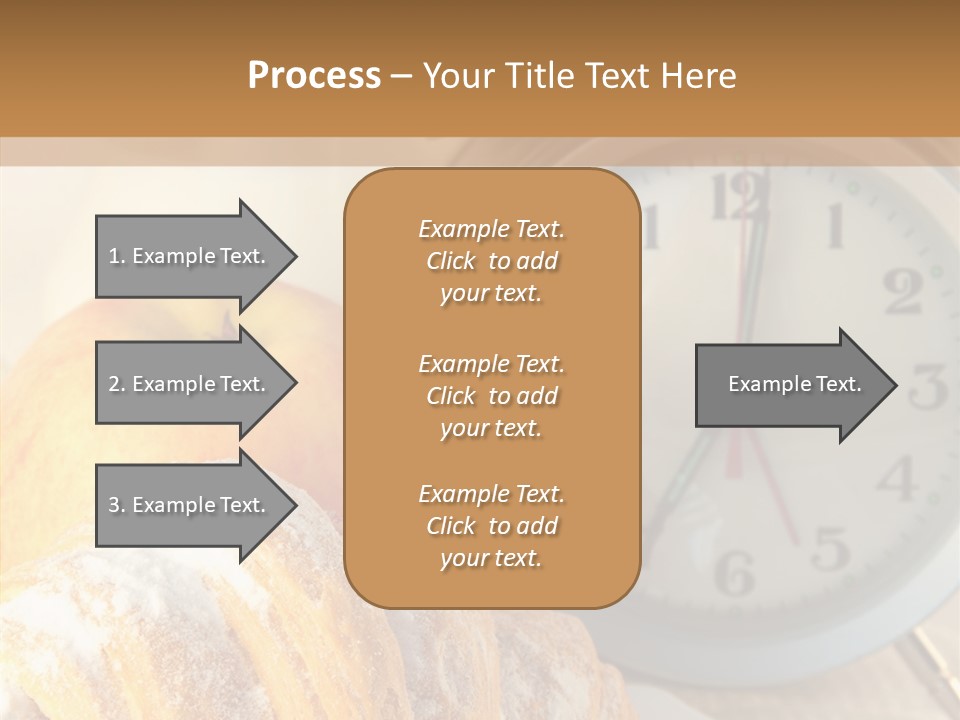 Nutrition Coffee Clock PowerPoint Template