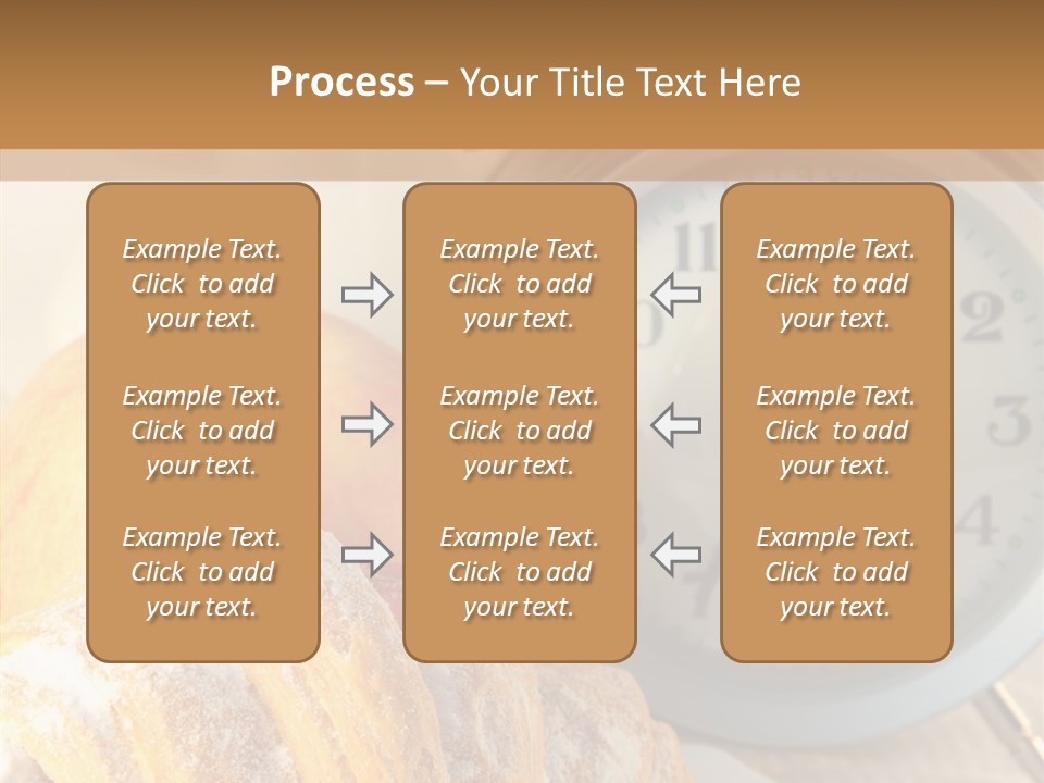 Nutrition Coffee Clock PowerPoint Template