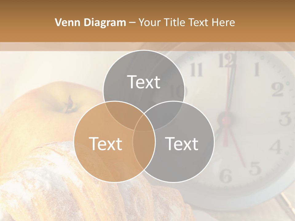 Nutrition Coffee Clock PowerPoint Template