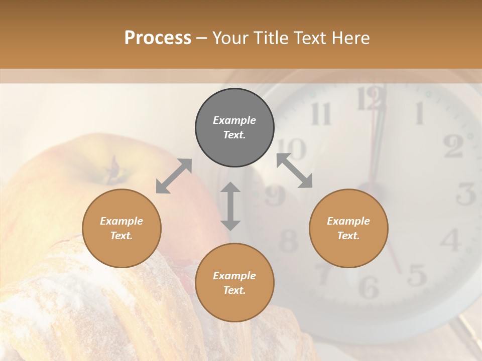 Nutrition Coffee Clock PowerPoint Template