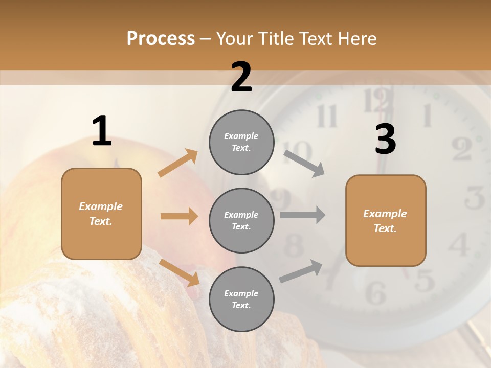 Nutrition Coffee Clock PowerPoint Template