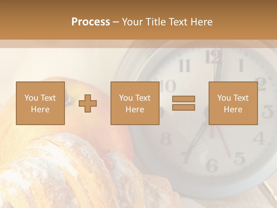 Nutrition Coffee Clock PowerPoint Template