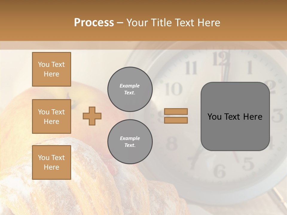 Nutrition Coffee Clock PowerPoint Template