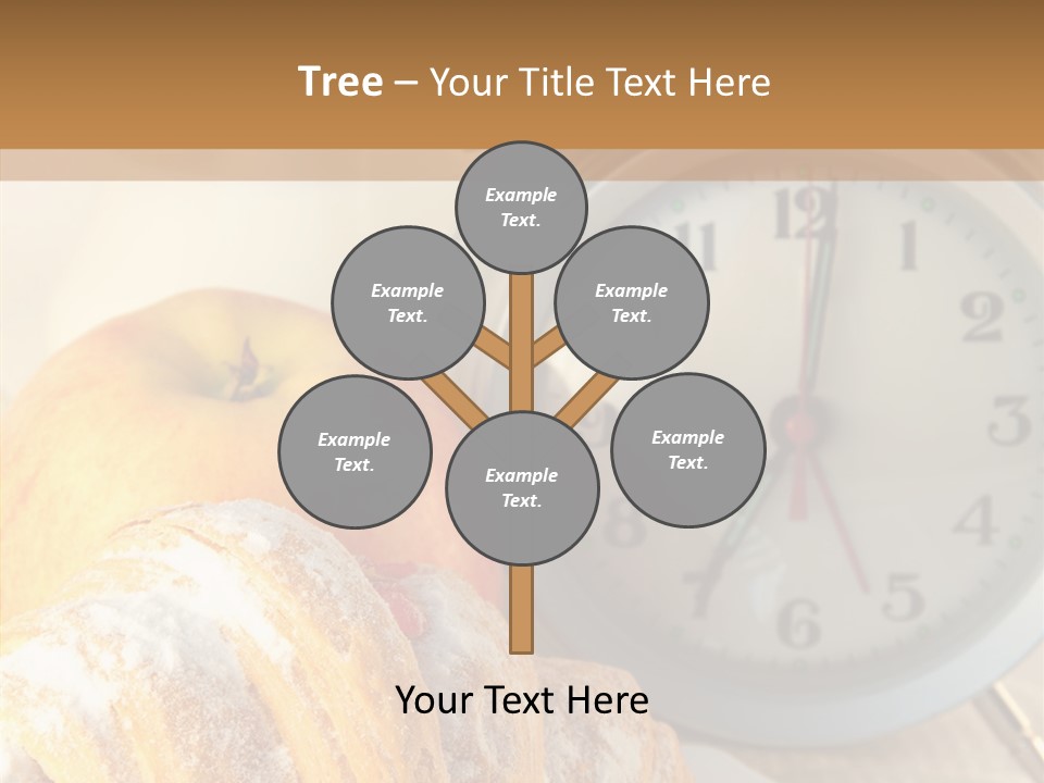 Nutrition Coffee Clock PowerPoint Template