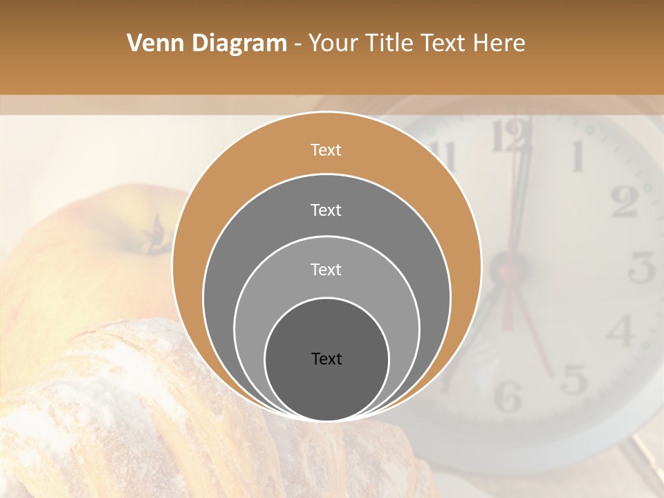 Nutrition Coffee Clock PowerPoint Template