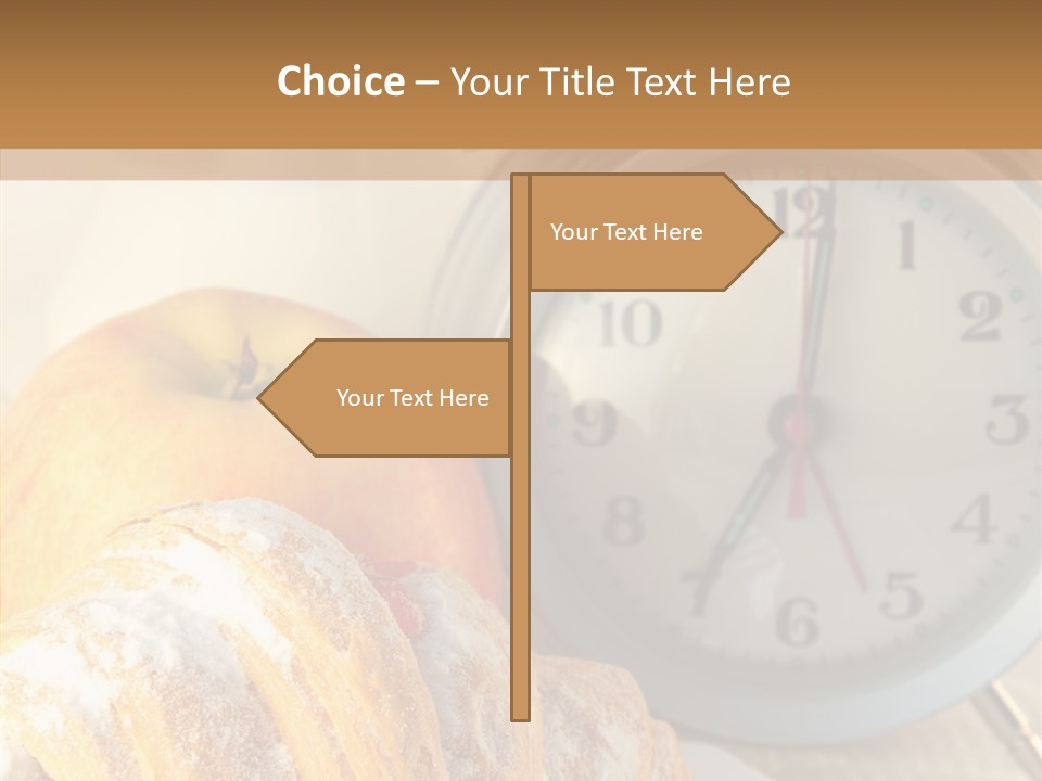 Nutrition Coffee Clock PowerPoint Template