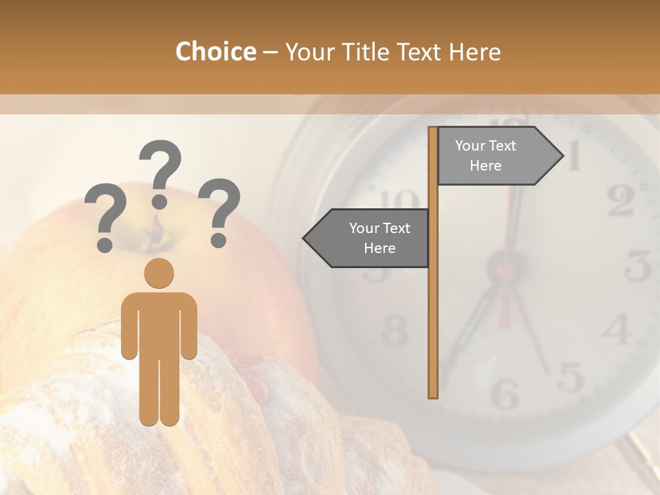 Nutrition Coffee Clock PowerPoint Template
