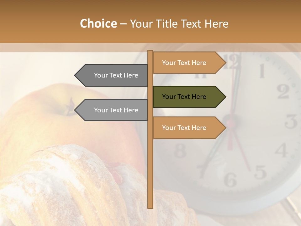 Nutrition Coffee Clock PowerPoint Template