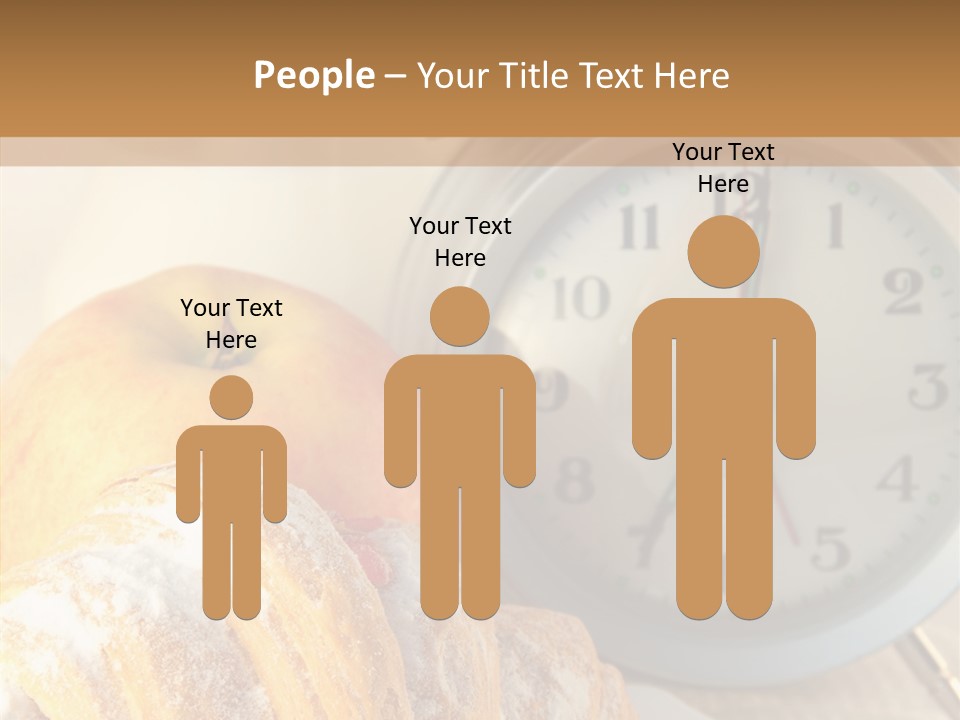 Nutrition Coffee Clock PowerPoint Template