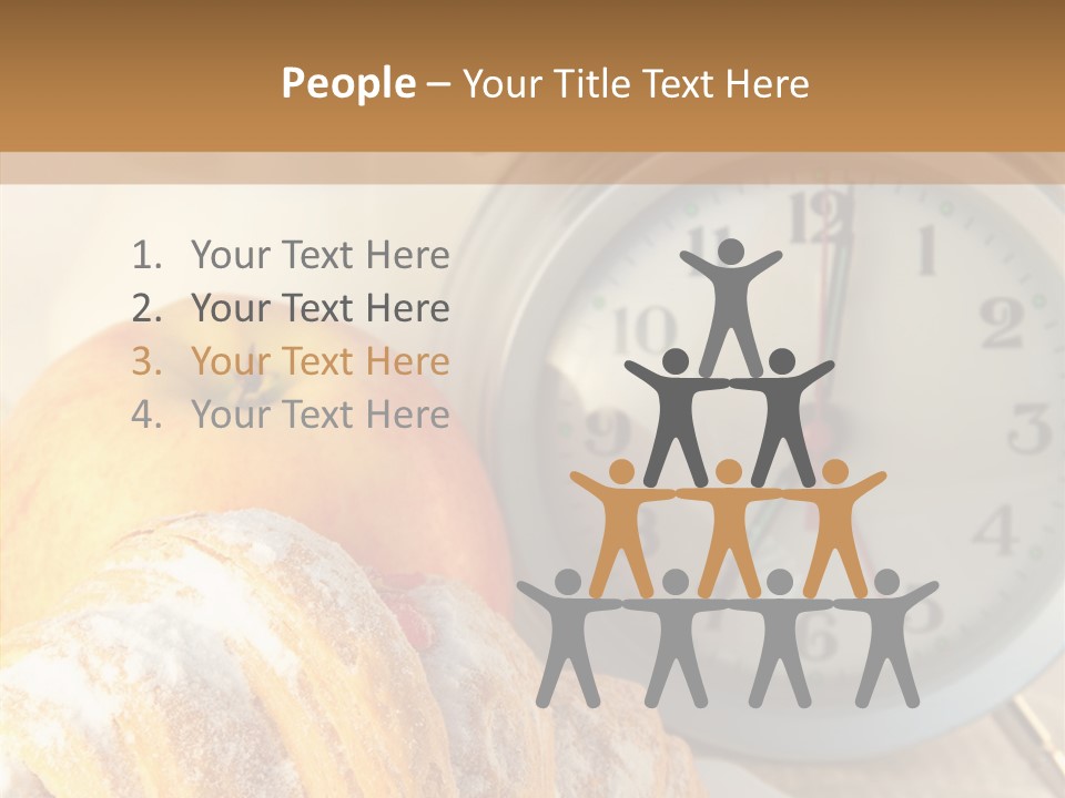 Nutrition Coffee Clock PowerPoint Template