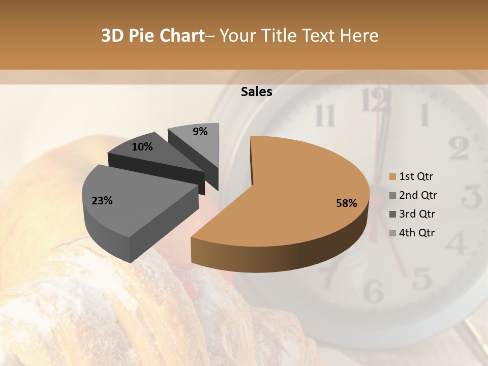 Nutrition Coffee Clock PowerPoint Template