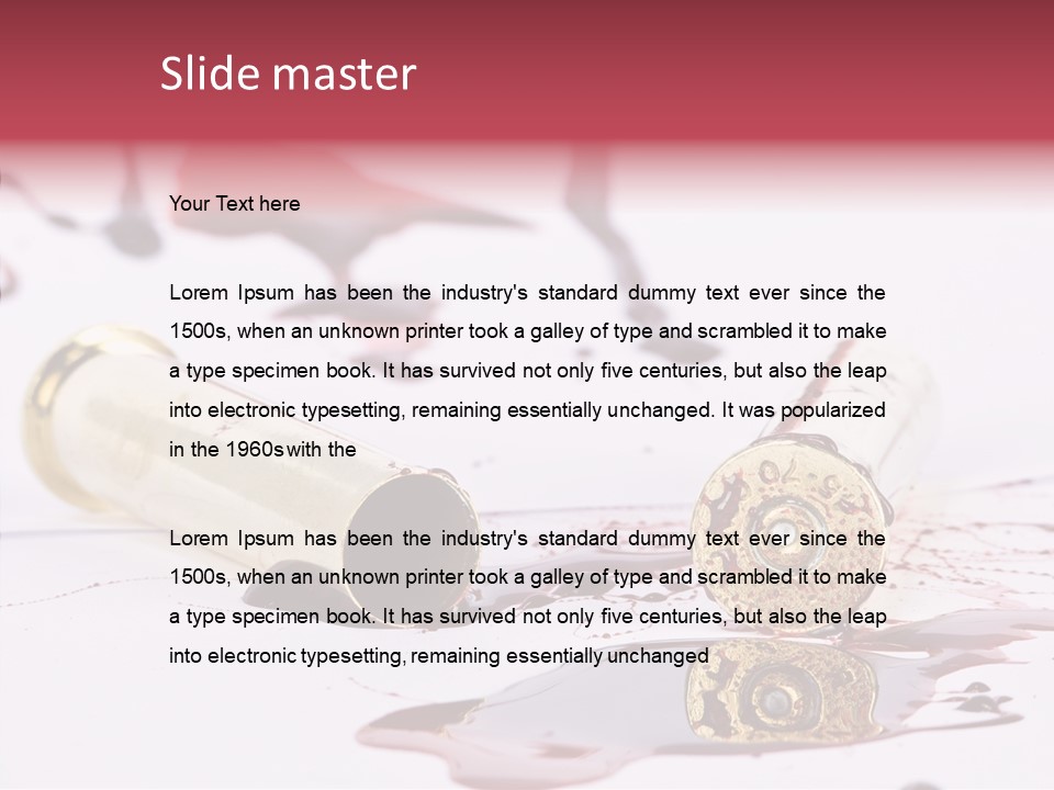 Gun Color Painful PowerPoint Template