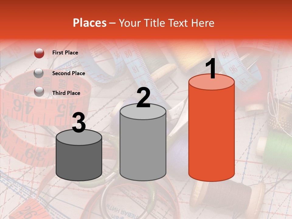 Reel Sew Orange PowerPoint Template