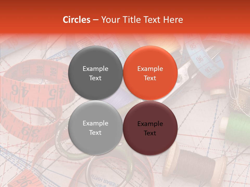 Reel Sew Orange PowerPoint Template