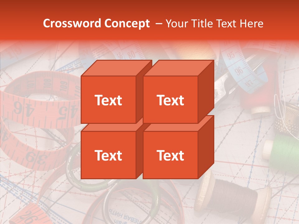 Reel Sew Orange PowerPoint Template