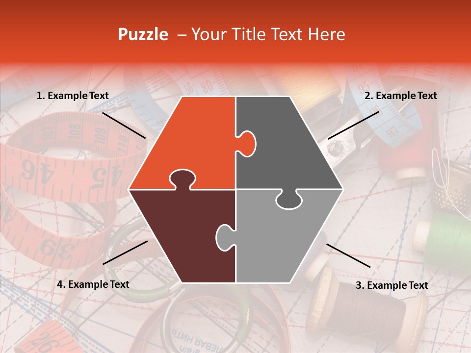 Reel Sew Orange PowerPoint Template