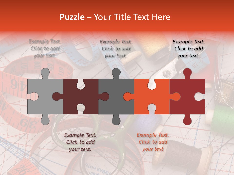 Reel Sew Orange PowerPoint Template