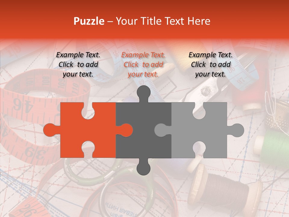 Reel Sew Orange PowerPoint Template