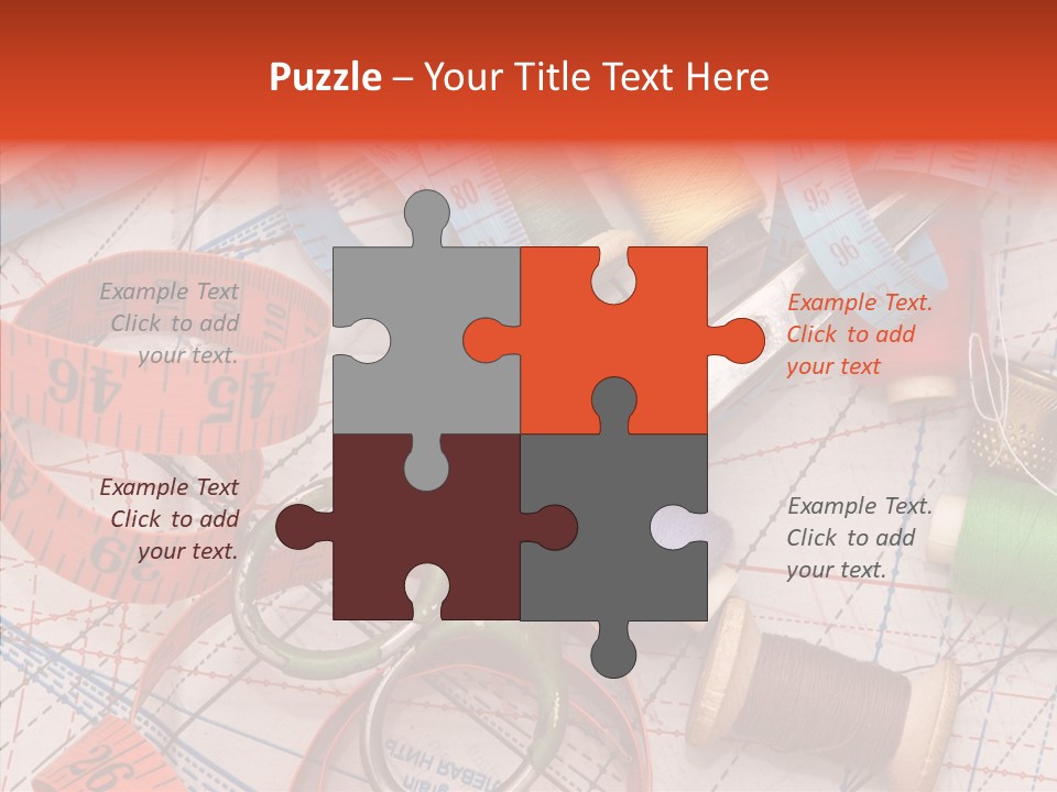 Reel Sew Orange PowerPoint Template