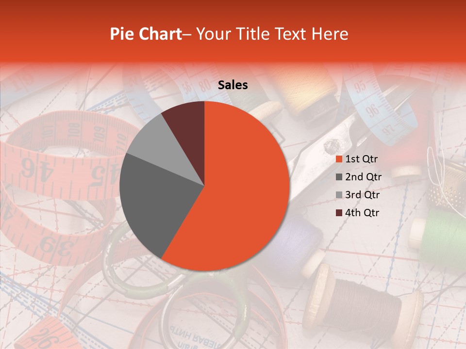 Reel Sew Orange PowerPoint Template
