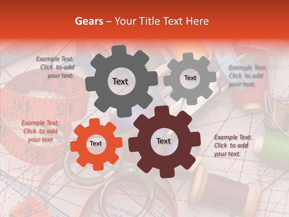 Reel Sew Orange PowerPoint Template