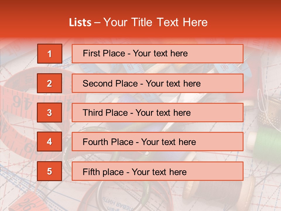 Reel Sew Orange PowerPoint Template