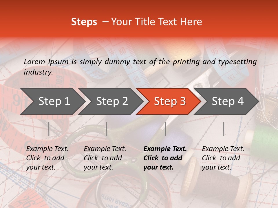 Reel Sew Orange PowerPoint Template