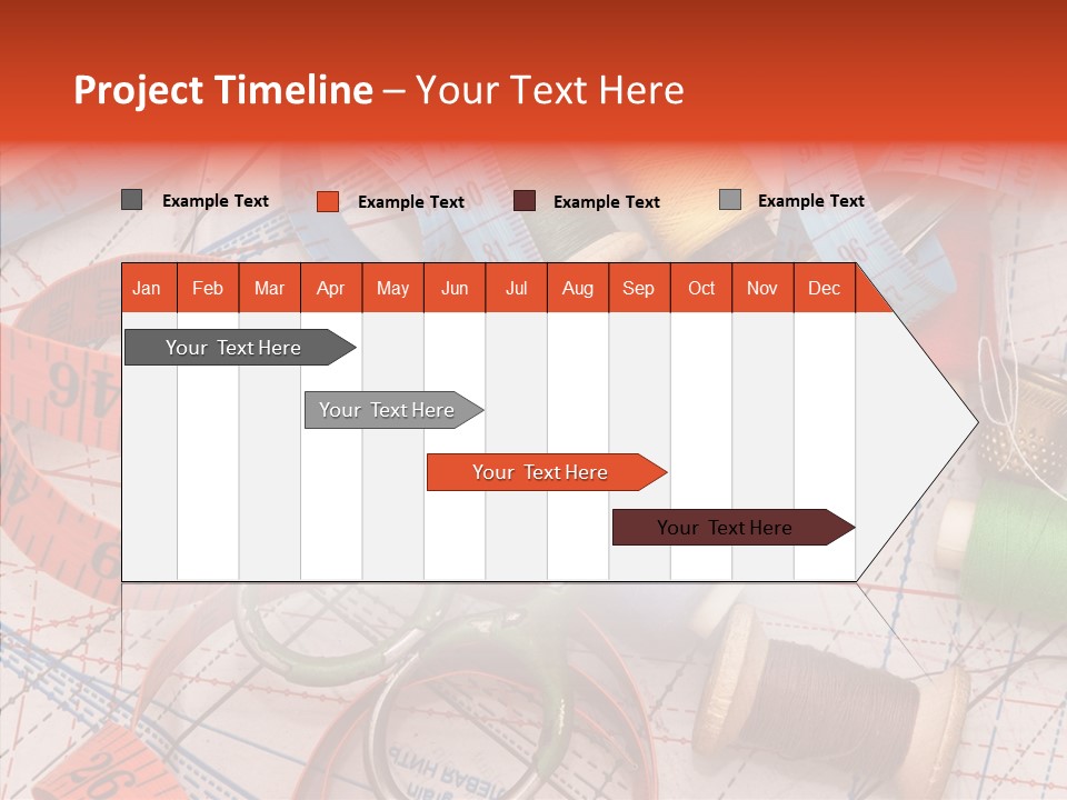 Reel Sew Orange PowerPoint Template