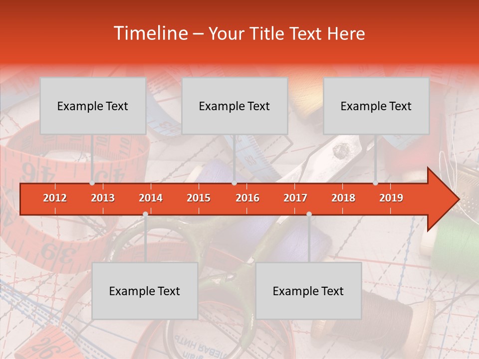 Reel Sew Orange PowerPoint Template