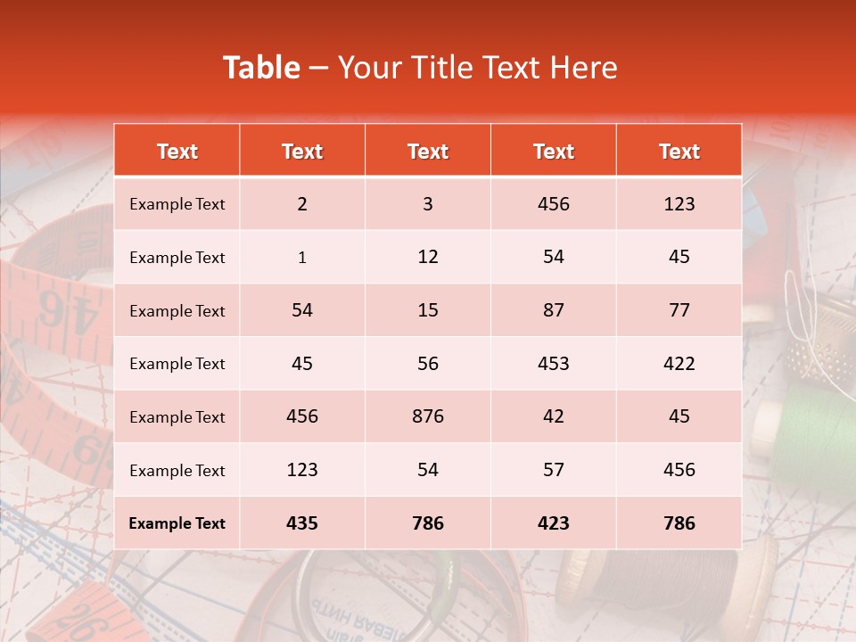 Reel Sew Orange PowerPoint Template