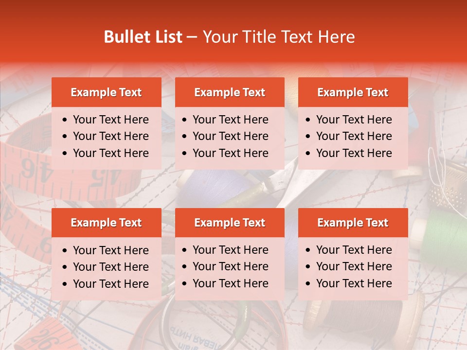 Reel Sew Orange PowerPoint Template