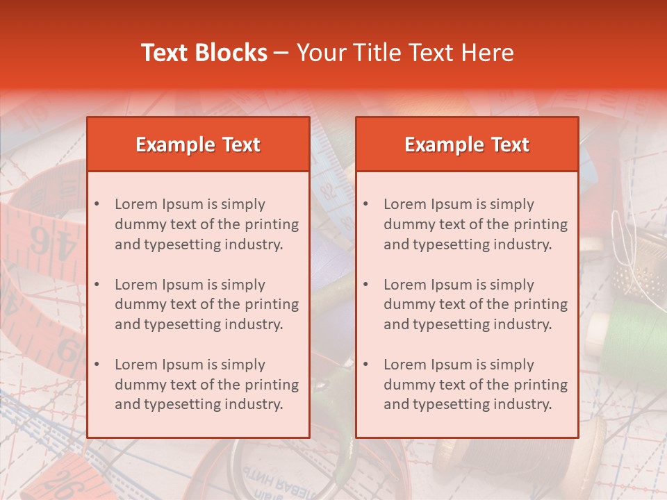 Reel Sew Orange PowerPoint Template