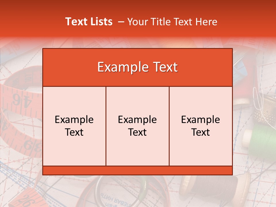 Reel Sew Orange PowerPoint Template