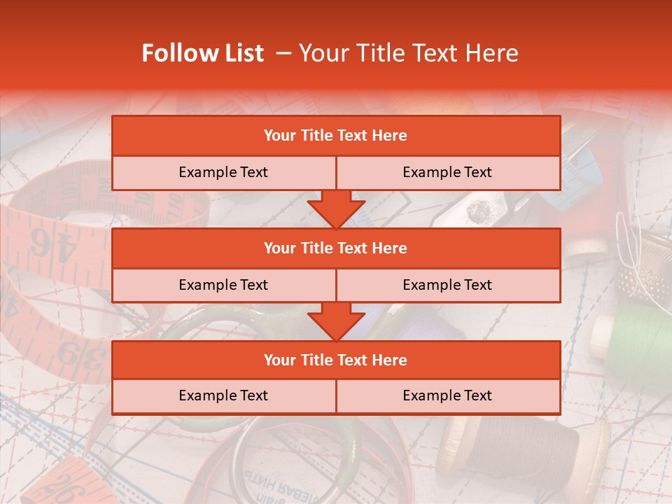 Reel Sew Orange PowerPoint Template