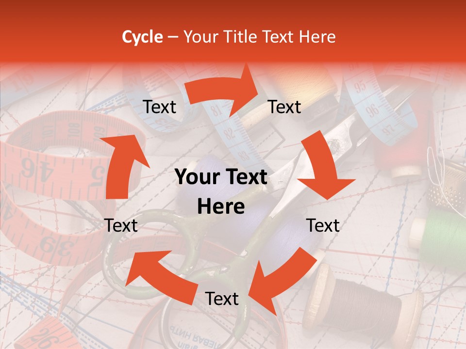 Reel Sew Orange PowerPoint Template