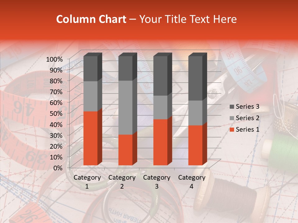 Reel Sew Orange PowerPoint Template