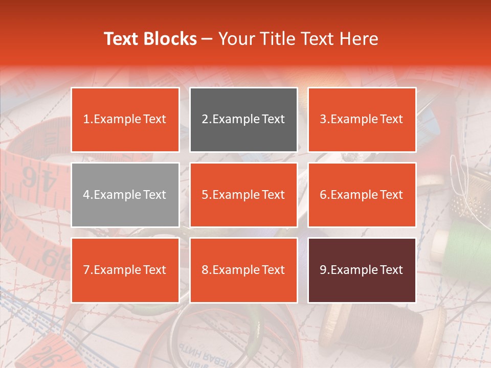 Reel Sew Orange PowerPoint Template
