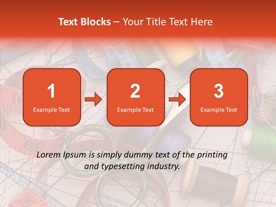 Reel Sew Orange PowerPoint Template