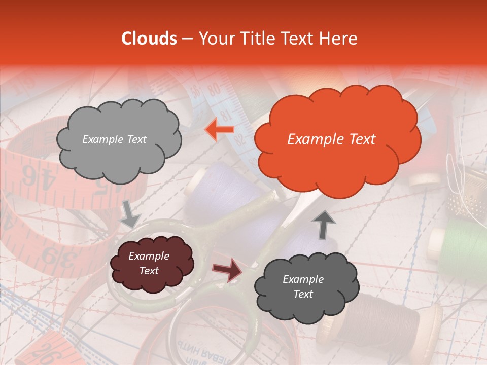 Reel Sew Orange PowerPoint Template