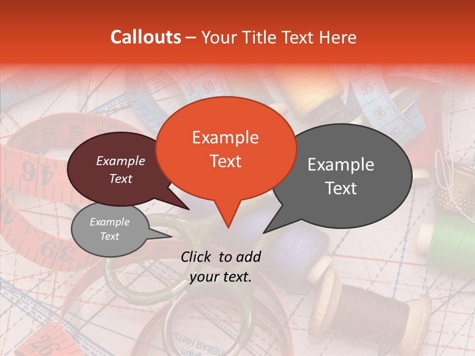 Reel Sew Orange PowerPoint Template