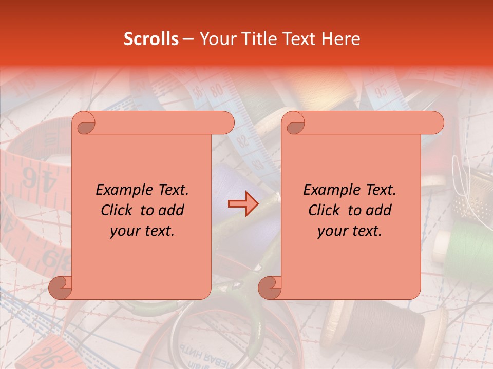 Reel Sew Orange PowerPoint Template